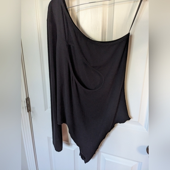 NWT LNA Clothing 1X Black One Shoulder Bodysuit - Picture 3 of 6
